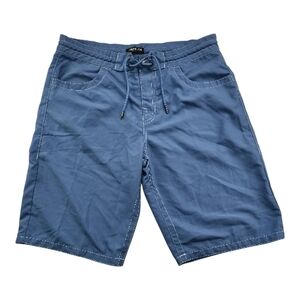 True Religion Baby Blue Solid Swim Trunks Men Size 32 Drawstring Travel Resort